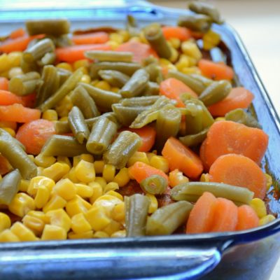 One-Dish Meatloaf, Potato and Vegetable Recipe