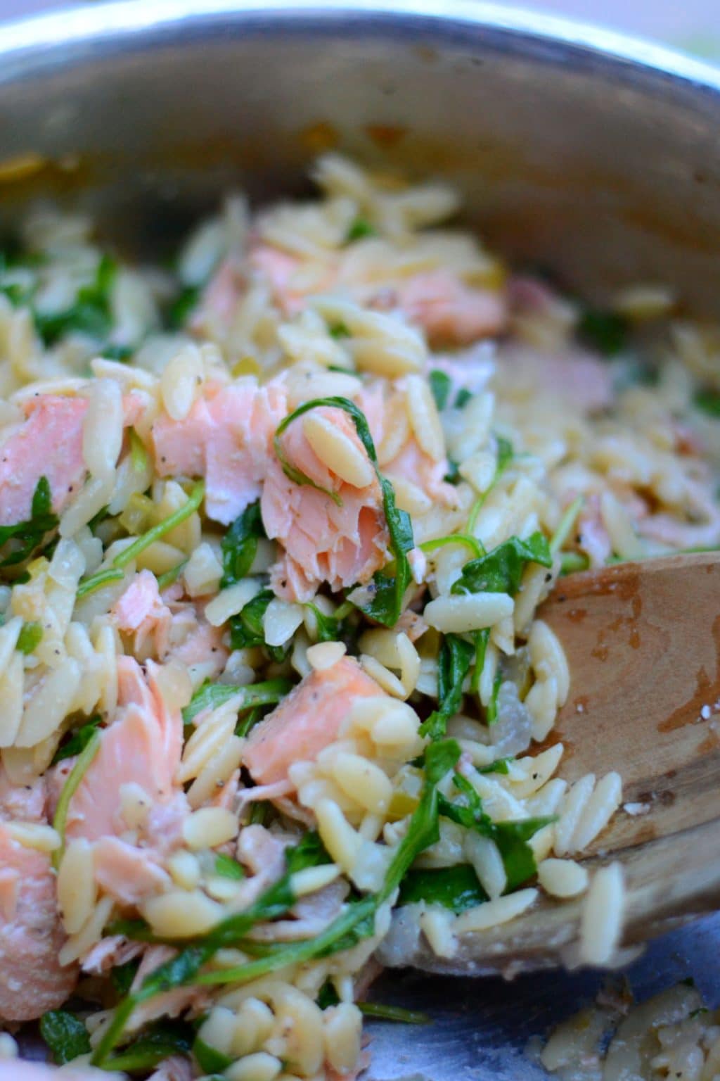 Salmon and Orzo OnePan Dinner Good in the Simple